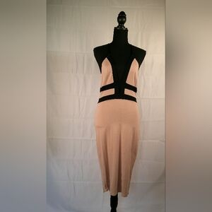 Elegant Black and Tan Women's Dress